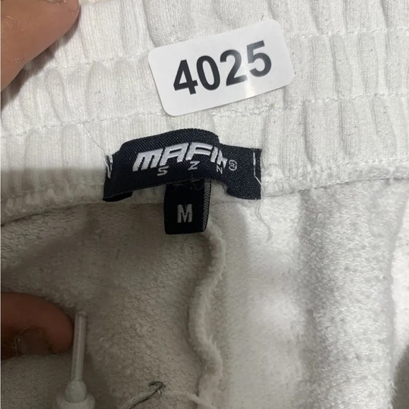 MAFIA SZN MEN’S white Jogger Sweatpants/drawstring Light wash size Medium - Picture 8 of 10
